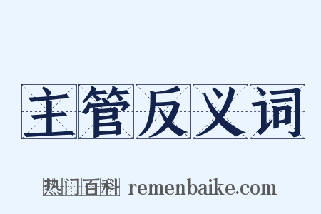 主管反义词是什么意思的图片